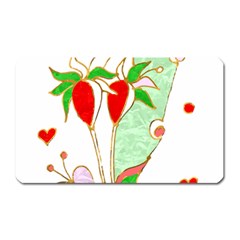 Flowers Illustration T- Shirtflowers T- Shirt (1) Magnet (rectangular) by ZUXUMI