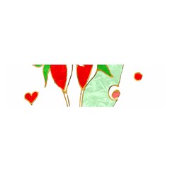 Flowers Illustration T- Shirtflowers T- Shirt (1) Oblong Satin Scarf (16  X 60 )