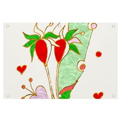 Flowers Illustration T- Shirtflowers T- Shirt (1) Banner And Sign 6  X 4  by ZUXUMI