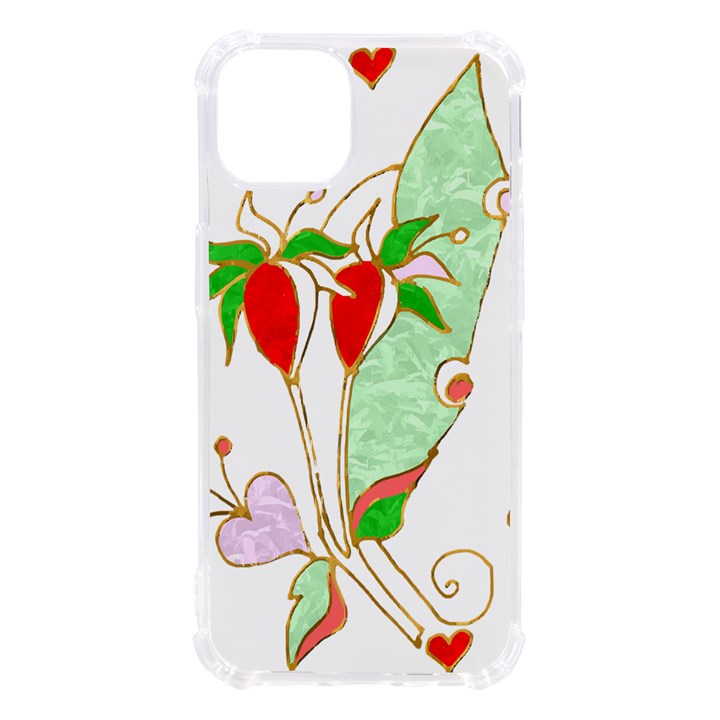 Flowers Illustration T- Shirtflowers T- Shirt (1) iPhone 13 TPU UV Print Case