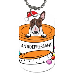 Bull Terrier T- Shirt Cute Bull Terrier Dog T- Shirt Dog Tag (one Side) by JamesGoode