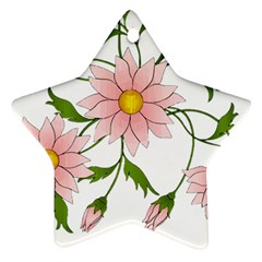 Flowers Illustration T- Shirtflowers T- Shirt (2) Ornament (star) by ZUXUMI