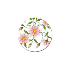 Flowers Illustration T- Shirtflowers T- Shirt (2) Golf Ball Marker by ZUXUMI