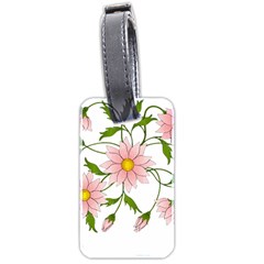 Flowers Illustration T- Shirtflowers T- Shirt (2) Luggage Tag (two Sides) by ZUXUMI