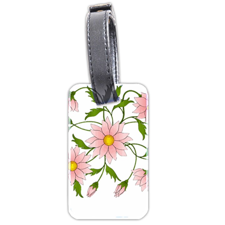 Flowers Illustration T- Shirtflowers T- Shirt (2) Luggage Tag (two sides)