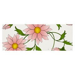 Flowers Illustration T- Shirtflowers T- Shirt (2) Banner And Sign 8  X 3  by ZUXUMI