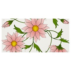 Flowers Illustration T- Shirtflowers T- Shirt (2) Banner And Sign 8  X 4  by ZUXUMI