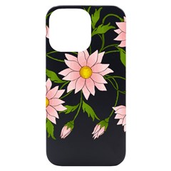 Flowers Illustration T- Shirtflowers T- Shirt (2) Iphone 14 Pro Max Black Uv Print Case by ZUXUMI