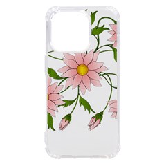 Flowers Illustration T- Shirtflowers T- Shirt (2) Iphone 14 Pro Tpu Uv Print Case by ZUXUMI