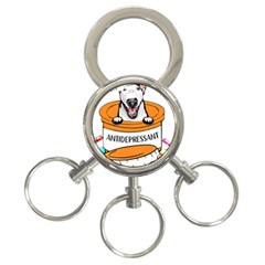 Bull Terrier T- Shirt Cute Bull Terrier T- Shirt 3-ring Key Chain by JamesGoode