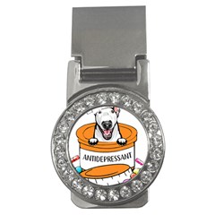 Bull Terrier T- Shirt Cute Bull Terrier T- Shirt Money Clips (cz)  by JamesGoode