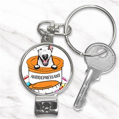 Bull Terrier T- Shirt Cute Bull Terrier T- Shirt Nail Clippers Key Chain by JamesGoode