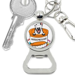 Bull Terrier T- Shirt Cute Bull Terrier T- Shirt Bottle Opener Key Chain by JamesGoode