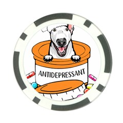 Bull Terrier T- Shirt Cute Bull Terrier T- Shirt Poker Chip Card Guard (10 Pack) by JamesGoode