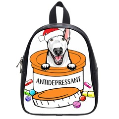 Bull Terrier T- Shirt Cute Bull Terrier T- Shirt School Bag (small) by JamesGoode