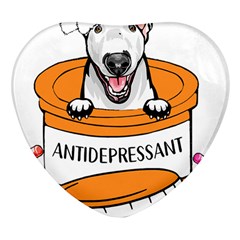 Bull Terrier T- Shirt Cute Bull Terrier T- Shirt Heart Glass Fridge Magnet (4 Pack) by JamesGoode