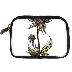 Flowers Illustration T- Shirtflowers T- Shirt (3) Digital Camera Leather Case by ZUXUMI