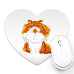 Persian Cat T-shirtwhite Look Calm Persian Cat 06 T-shirt (1) Heart Mousepad Front