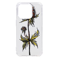 Flowers Illustration T- Shirtflowers T- Shirt (3) Iphone 14 Pro Tpu Uv Print Case by ZUXUMI