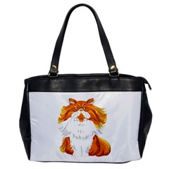 Persian Cat T-shirtwhite Look Calm Persian Cat 06 T-shirt (1) Oversize Office Handbag by EnriqueJohnson