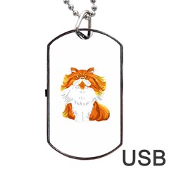 Persian Cat T-shirtwhite Look Calm Persian Cat 06 T-shirt (1) Dog Tag Usb Flash (one Side) by EnriqueJohnson