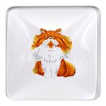 Persian Cat T-shirtwhite Look Calm Persian Cat 06 T-shirt (1) Square Glass Fridge Magnet (4 pack) Front