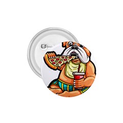 Bulldog Gifts T- Shirtbulldog Eating Pizza T- Shirt 1 75  Buttons by JamesGoode