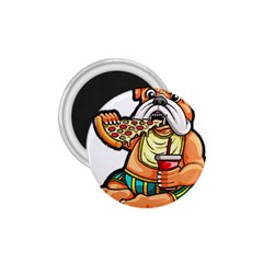 Bulldog Gifts T- Shirtbulldog Eating Pizza T- Shirt 1 75  Magnets by JamesGoode