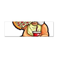 Bulldog Gifts T- Shirtbulldog Eating Pizza T- Shirt Sticker (bumper) by JamesGoode