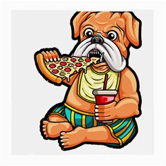 Bulldog Gifts T- Shirtbulldog Eating Pizza T- Shirt Medium Glasses Cloth by JamesGoode