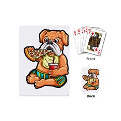 Bulldog Gifts T- Shirtbulldog Eating Pizza T- Shirt Playing Cards Single Design (mini) by JamesGoode