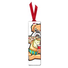 Bulldog Gifts T- Shirtbulldog Eating Pizza T- Shirt Small Book Marks by JamesGoode