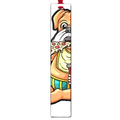 Bulldog Gifts T- Shirtbulldog Eating Pizza T- Shirt Large Book Marks by JamesGoode