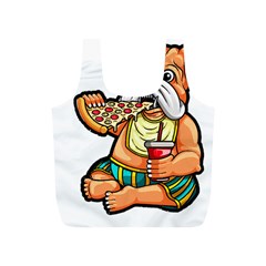 Bulldog Gifts T- Shirtbulldog Eating Pizza T- Shirt Full Print Recycle Bag (s)