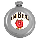 Jim Beam Round Hip Flask (5 oz) Front