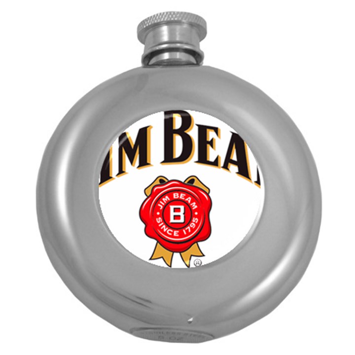 Jim Beam Round Hip Flask (5 oz)