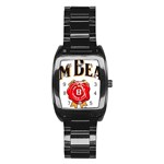 Jim Beam Stainless Steel Barrel Watch Front