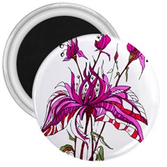 Flowers Illustration T- Shirtflowers T- Shirt 3  Magnets by ZUXUMI