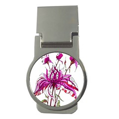 Flowers Illustration T- Shirtflowers T- Shirt Money Clips (round)  by ZUXUMI