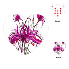 Flowers Illustration T- Shirtflowers T- Shirt Playing Cards Single Design (heart)