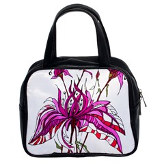 Flowers Illustration T- Shirtflowers T- Shirt Classic Handbag (two Sides) by ZUXUMI