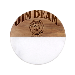 Jim Beam Classic Marble Wood Coaster (round)  by MusicOn