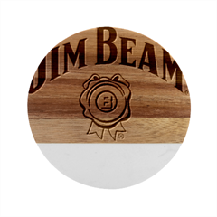 Jim Beam Marble Wood Coaster (round) by MusicOn