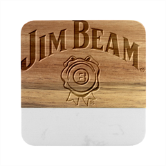 Jim Beam Marble Wood Coaster (square) by MusicOn