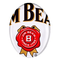 Jim Beam Oval Glass Fridge Magnet (4 Pack)