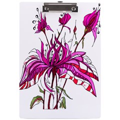 Flowers Illustration T- Shirtflowers T- Shirt A4 Acrylic Clipboard