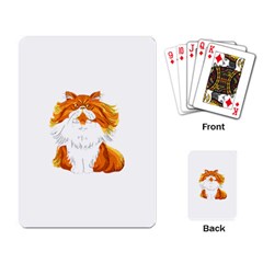 Persian Cat T-shirtwhite Look Calm Persian Cat 06 T-shirt Playing Cards Single Design (rectangle)