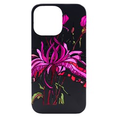 Flowers Illustration T- Shirtflowers T- Shirt Iphone 14 Pro Max Black Uv Print Case by ZUXUMI