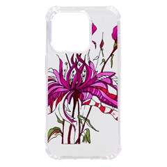 Flowers Illustration T- Shirtflowers T- Shirt Iphone 14 Pro Tpu Uv Print Case by ZUXUMI