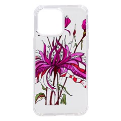 Flowers Illustration T- Shirtflowers T- Shirt Iphone 14 Pro Max Tpu Uv Print Case